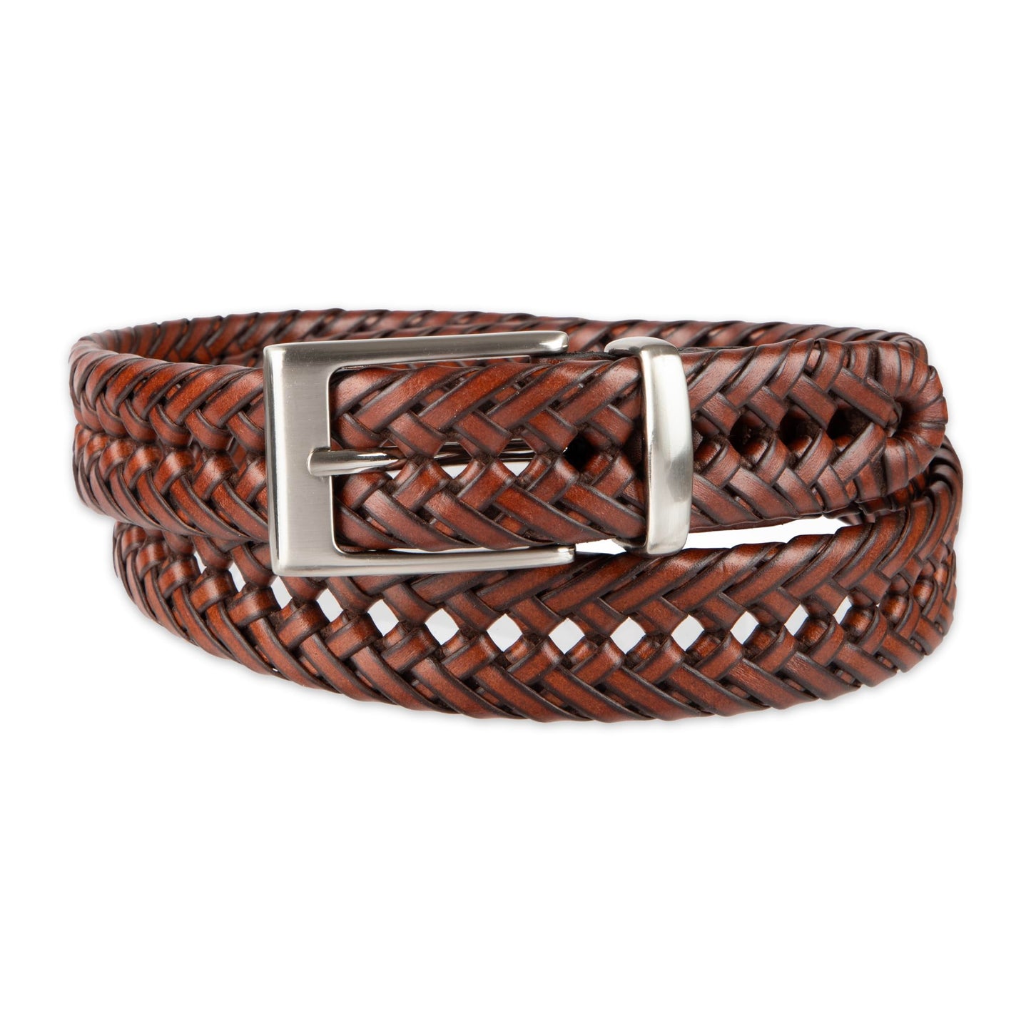 Dockers Men's Leather Braided Casual and Dress Belt,Tan Lace,38