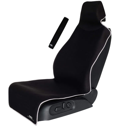 Gorla Gear Black Premium Universal Fit Waterproof Stain Resistant Car Seat Cover Neoprene Non-Slip Bucket Seat Dog Sweat Proof Protector Save Your Leather Cloth Seats Van Truck SUV Auto Sedan
