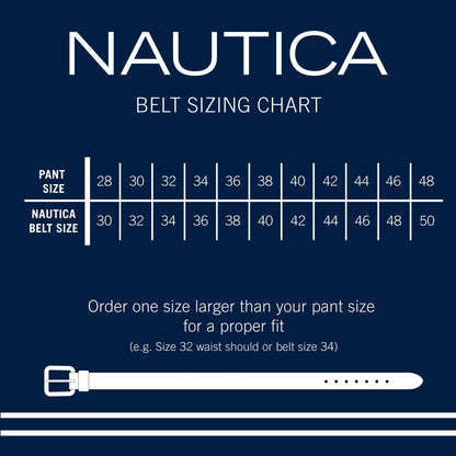 Nautica Men's Casual Leather Belt | Everyday | Classic | Pants | Jeans | Khakis | Chinos | Metal Buckle, Braided Two Tone - Black/Grey, 38 Inches