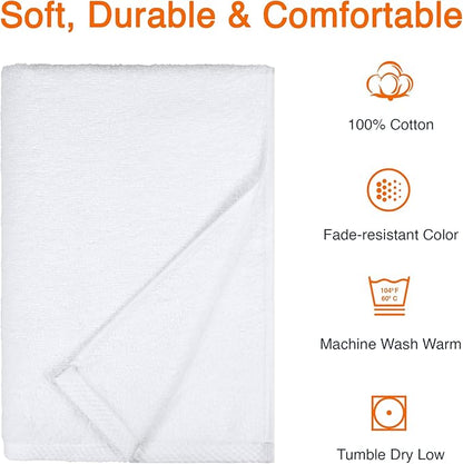 Amazon Basics 2-Piece Quick-Dry Oversize Bath Towel, 100% Cotton
