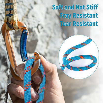 Arborist Rope Climbing Rope 48 Strands 1/2 Inch Tree Rope for Climbing Tree Swing Pulling Sailing
