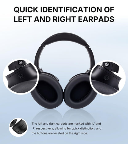 Edifier WH700NB Pro Wireless Over-Ear Headphones with Active Noise Cancellation, Hi-Res Audio, Bluetooth V5.4, Multi-Point Connection, Al Clear Calls, Fast Charging, Foldable (Black)