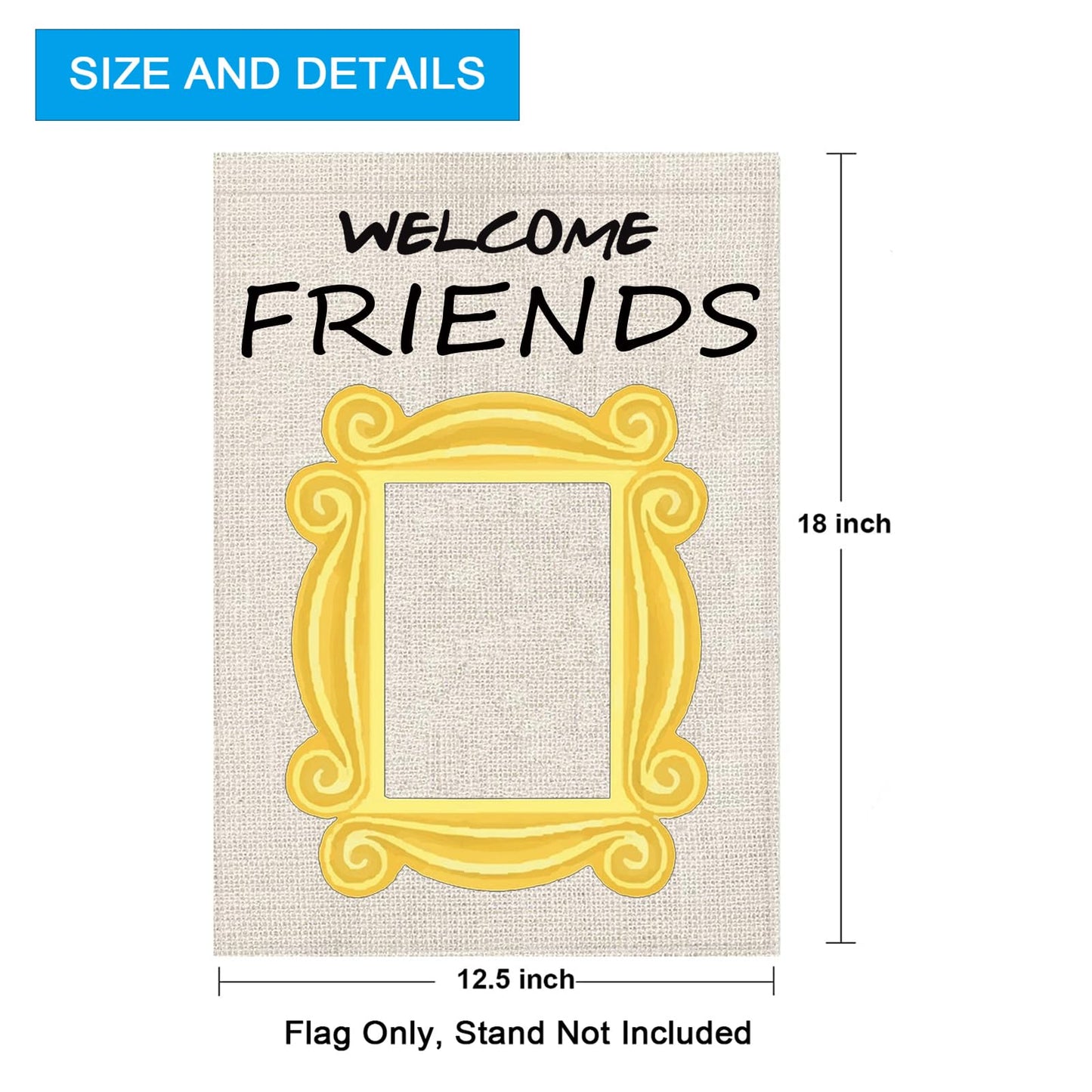 ZJXHPO Welcome Friend Garden Flag Inspire Gift Novelty Garden Flag Outdoor Gift (Welcome Friends)