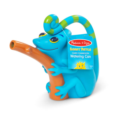 Melissa & Doug Sunny Patch Camo Chameleon Watering Can With Tail Handle and Branch-Shaped Spout