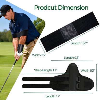RILL Golf Training Aid, Include Golf Wrist Training Aid and Arm Band, Golf Swing Training Aid to Correct Wrist Angle and Develop Muscle Memory, Posture Correcting Tool for Beginners and Pros