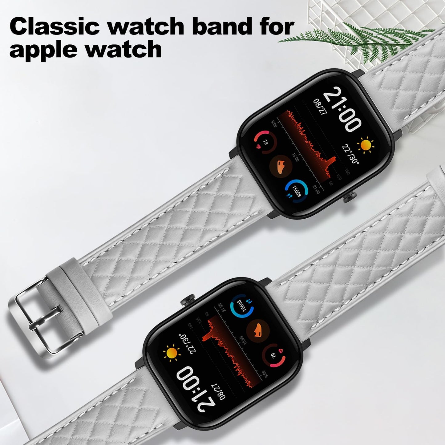 Women Genuine Lether Watch Band for Apple Watch, Dressy Soft Leather Watch Strap for Small Wrist, Compatible with Apple Watch Series 11 10 9 8 7 6 SE Ultra 3 2 1 38mm 40mm 41mm 42mm 44mm 45mm 46mm 49mm