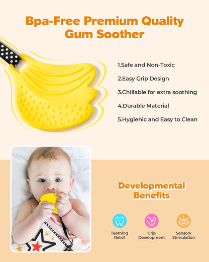 Melican Black and White High Contrast Baby Toys 0-6 6-12 Months, Soft Book with Teether, Newborn Infants Tummy Time Toys, 0-3 3-6 Month Sensory Visual Stimulation, Montessori Learning Essentials