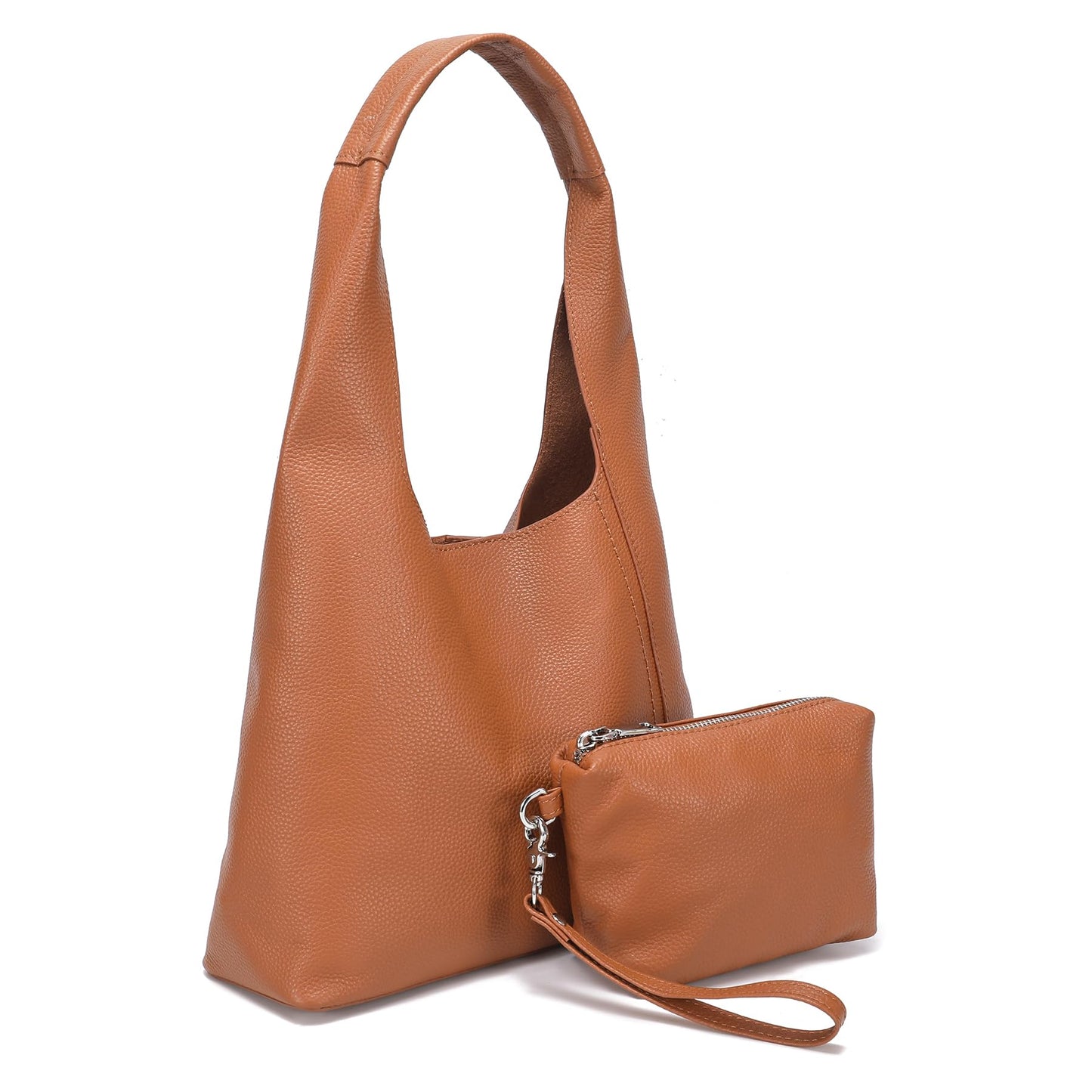 Premium Leather Purses and Handbags for Women – Large Tote Bag with Removable Zippered Pouch – Fashionable Shoulder Satchel for Casual and Designer