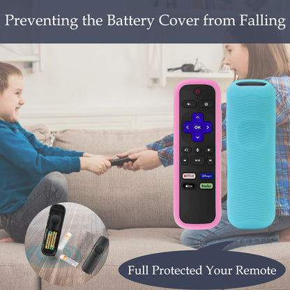 Silicone Protective Controller Cover fits for Roku TV Voice Remote | Element Roku | Westinghouse Roku TV Controller Cover,Glow in The Dark