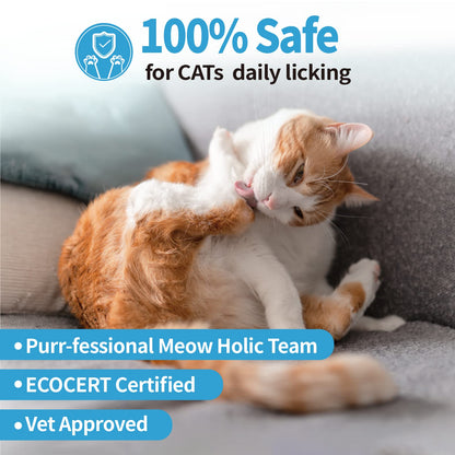 Mooncat Waterless Shampoo & Brush Kit for Longhair Cats | Complete Grooming System for Detangling, Deshedding & Matted Fur | Licking Safe No-Rinse Foam with Gentle Silicone Massager - Made in Taiwan