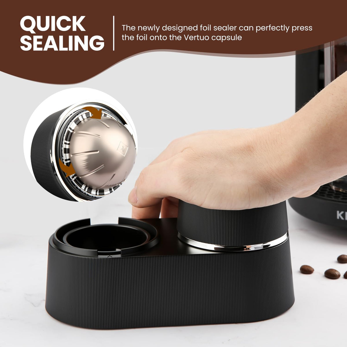 Pro Mael Reusable Vertuo Pods Kit for Nespresso Maker, Coffee Filling Tool