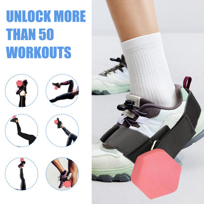 Xorim 2PCS Dumbbell Foot Attachment, Adjustable Tibialis Trainer, Black Ankle Straps for Weight Lifting, for Home Gym Equipment Including Hip Flexors, Shin Splints, Hamstring Curls, Leg Extensions