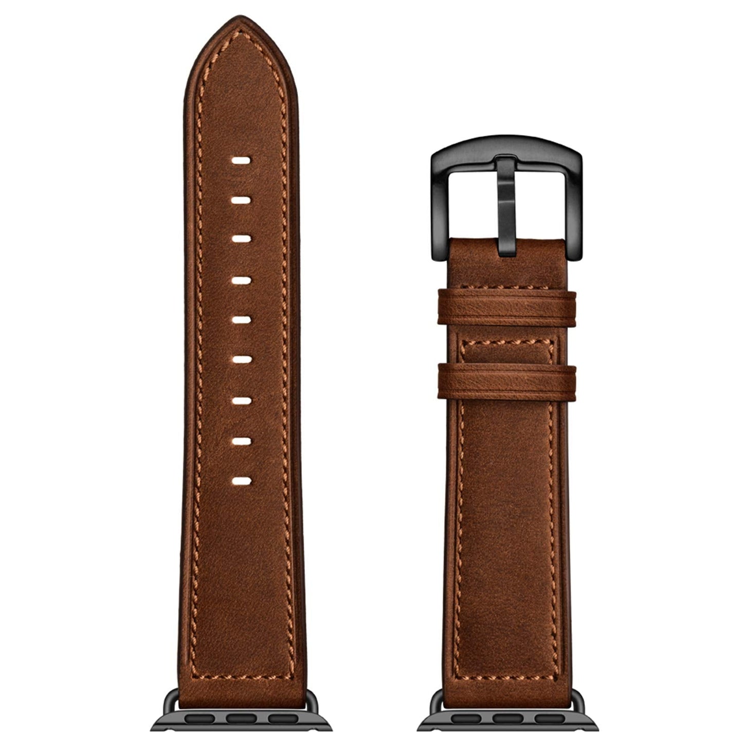 CINORS Leather Band Compatible with Apple Watch Vintage Series 11 10 42mm Bands Dark Brown Replacement Strap for iWatch Series 9 8 7 41mm Series 6 5 4 3 2 1 SE 38mm 40mm Men Women, Brown