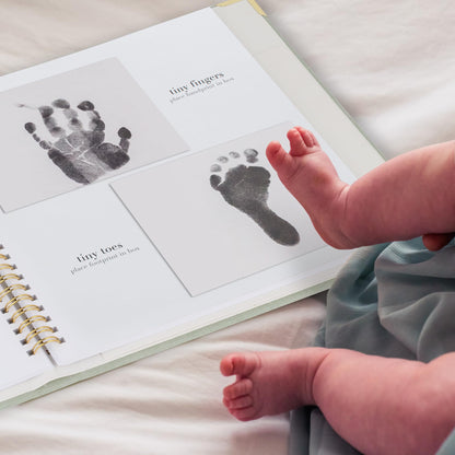 Keepsake Baby Memory Book for Boys and Girls – Timeless First 5 Year Baby Book – Neutral Journal Scrapbook or Photo Album - Record a Milestone for Every Event from Birth to Age 5