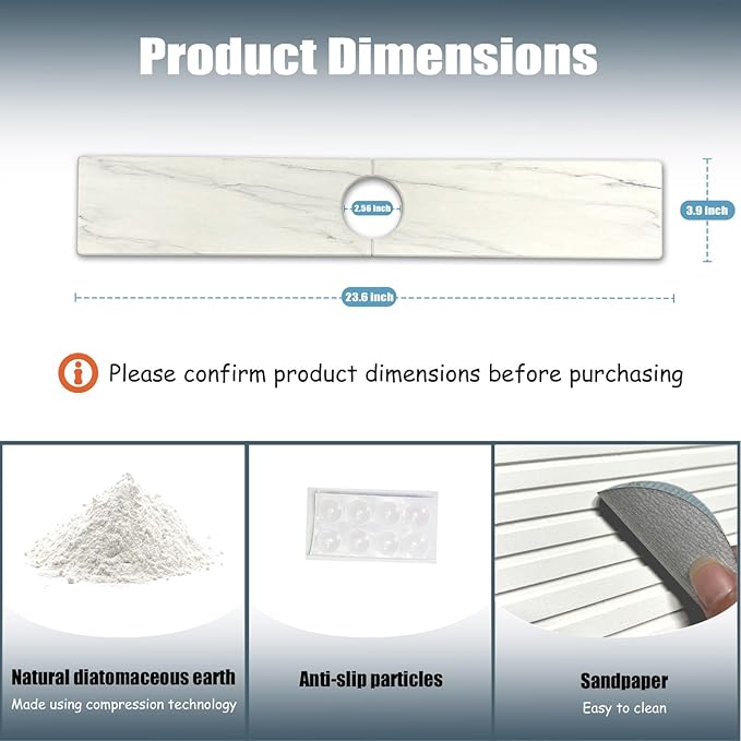 Stargaz Faucet Mat For Kitchen Sink，Sink stone quick dry around faucet