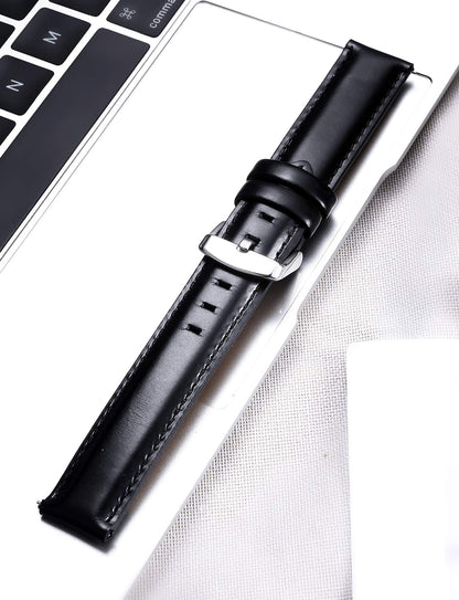 BINLUN Leather Watch Band Quick Release Replacement Leather Smart Watch Straps for Women and Men in Black Brown Red 12mm 13mm 14mm 17mm 18mm 19mm 20mm 22mm