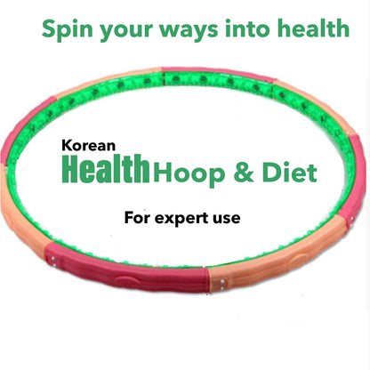 Weighted Fitness Hoop – 3.1kg (6.83lb) Cushioned Exercise Ring for Waist & Core Training, Soft EVA Foam Padding, Detachable 8-Section Design, Home Workout Equipment Made in Korea