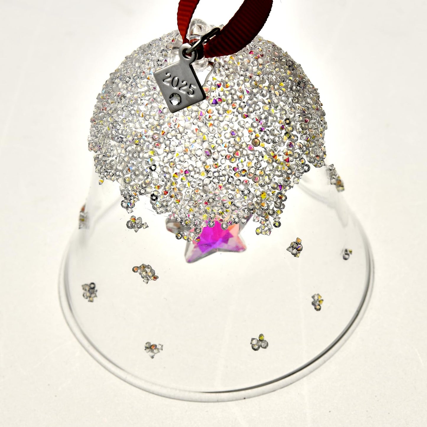 2025 Christmas Bell Ornaments, Annual Edition Bell Ornament,Christmas Tree Crystal Bell Ornament Wedding Anniversary Decoration