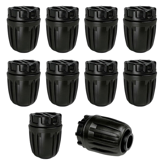 1/2 Inch Drip Irrigation Fittings End Caps, 10 Pack End Plugs for (1/2" ID x 0.6-0.63" OD)16mm DripTubing Connectors, Barbed Locked End Cap Connectors for Garden Watering System Drip Line