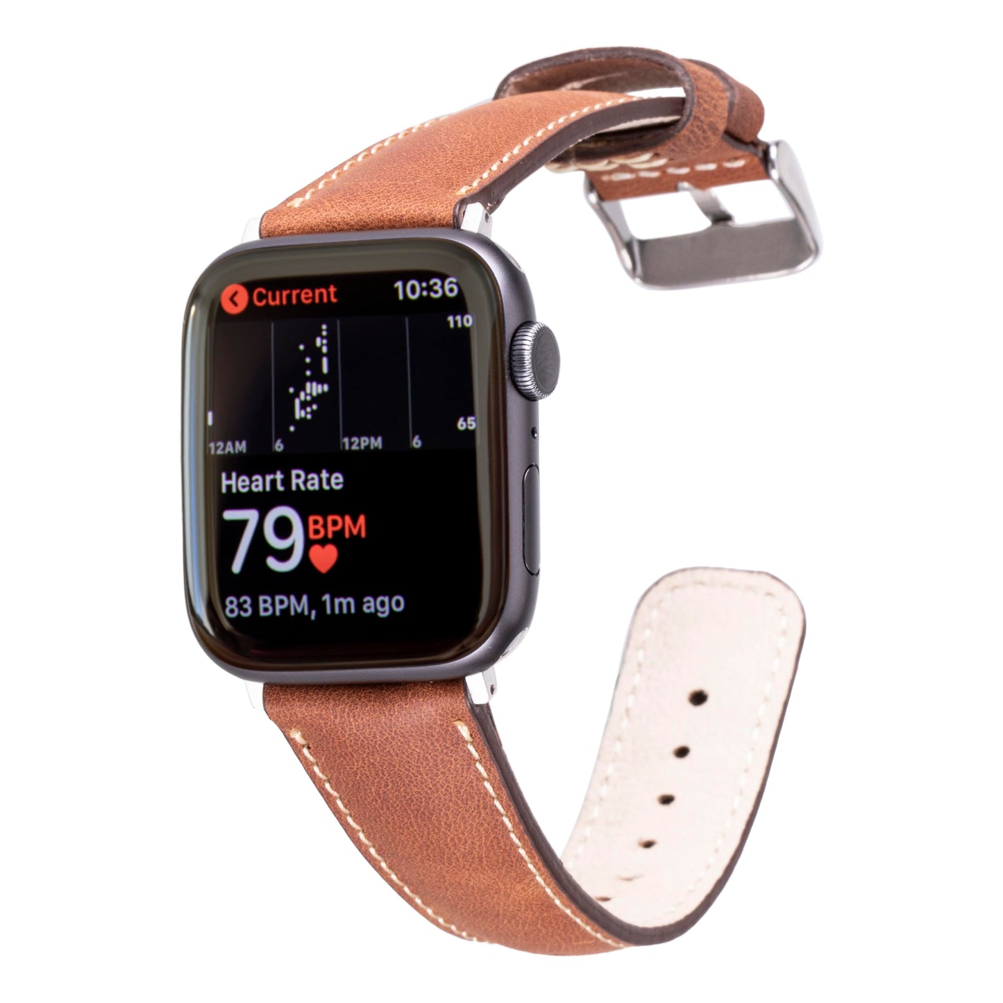 HARDISTON Watch Bands Compatible with Apple 44mm for men & women, Handmade Genuine Leather, Compatible with iWatch Series 11 10 9 8 7 6 5 4 3 2 1 SE Ultra, Large/Band-Brown