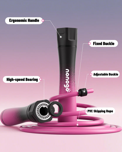 nonogo 1.1LB Weighted Jump Rope for Women – Adjustable 10mm Heavy PVC Skipping Rope for Fitness, Ideal for High-Intensity Training, MMA, Boxing, CrossFit, Weight-loss Workouts