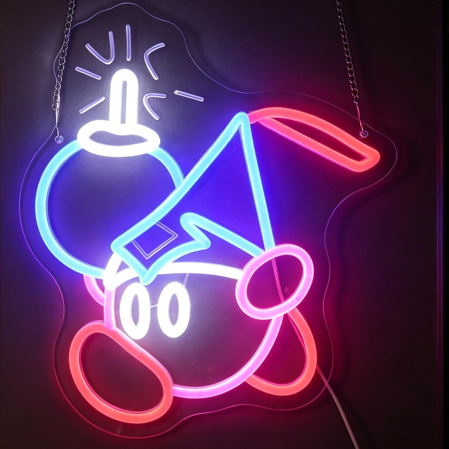 Gaming Neon Sign for Kids Bedroom Game Room, LED Anime Neon Sign Wall Art for Gaming Setup, Man Cave, Dorm or Bedroom Decor, Dimmable USB, Gift for Gamers Teens, Boys, Kids(bombboy)