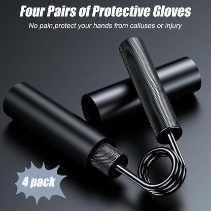 ZEAGUS Grip Strength Trainer 4 Pack,50LB-200LB Metal Hand Grip Strengthener,Non-Slip Heavy-Duty Forearm Exerciser,Hand Gripper for Muscle Building and Hand Rehabilitation Exercising