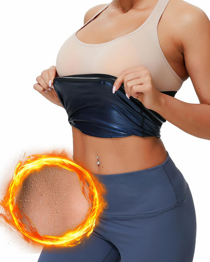 Dulchany Sauna Suit Waist Trimmer for Women Waist Trainer Sweat Band for Stomach Belly Thermo Slimming Belt Workout Blue