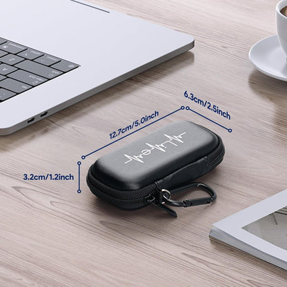 YINKE Case for AliveCor Kardia Mobile Heart Monitor EKG/Wireless 6-Lead EKG, Travel Case Protective Cover Storage Bag (Black)