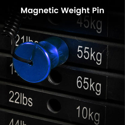 Weight Stack Pin,Universal Magnetic Weight Pin with Pull Rope Strength Training Equipment for Commercial Gym or Home Gym | Pin Insert | Heavy Duty | Health Club Grade Steel Gym Accessories (Blue)