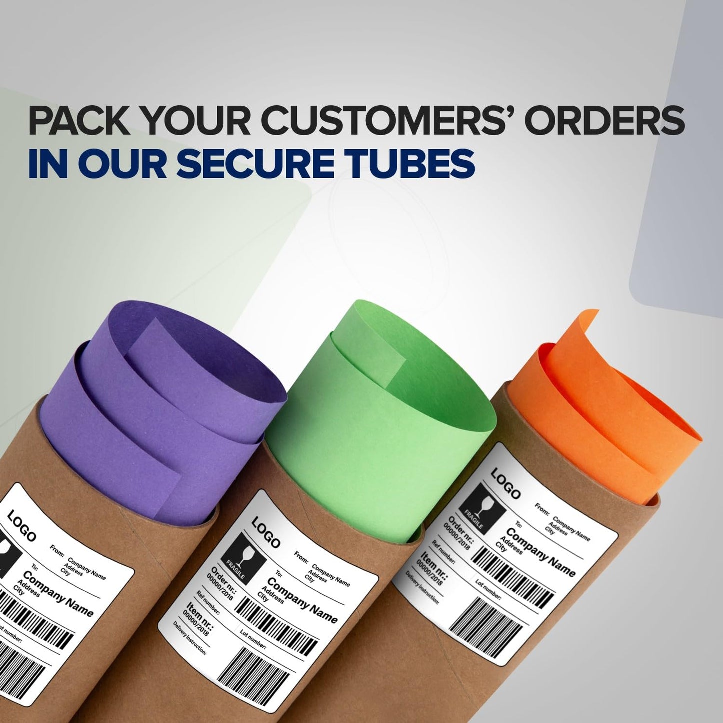 4" x 12" Reinforced Kraft Paper Mailing Tube, Pack of 6 Tubes with 12 Caps – Secure USPS Approved Poster Tube – Made in USA Cardboard Tube for Shipping and Storing Posters, Prints, Artwork