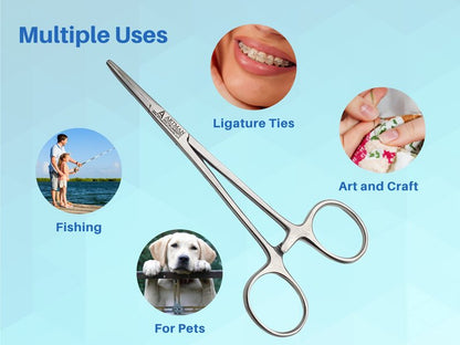Artman Instruments Set of 4 Artery Forceps 5 inches Straight Mosquitoes by Wise Linkers