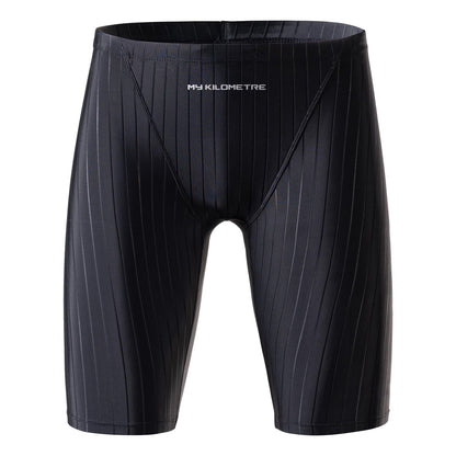 MY KILOMETRE Men's Swimsuit Jammer Solid Swim Jammers Endurance Long Racing Training Swimsuit