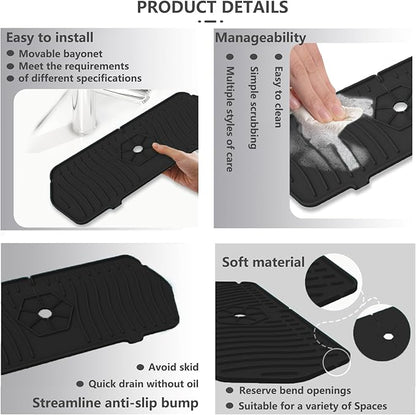 Kitchen Sink Splash Guard 29.7 X 5.7 In, Large Size Kitchen Sink Splash Guard