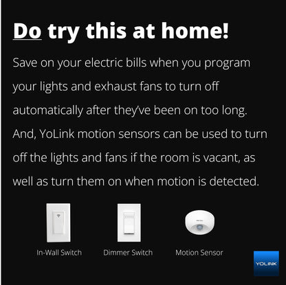 YoLink LoRa 1/4 Mile Wireless Range Smart Motion Detector, Indoor Motion Sensor, Motion Detector, Alexa, IFTTT, YoLink Hub Required