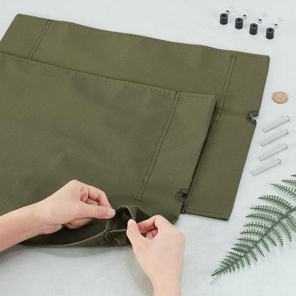 OLYCRAFT 2Pcs Camp Chair Replacement Fabric 18.7x14.6 Inch Oxford Cloth Outdoor Folding Chair Seat Replacements Dark Olive Green Waterproof Camping Chairs Cover for Garden Outdoors Camping