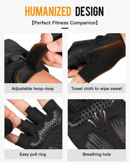 ATERCEL Cycling Gloves - Men's Bicycle Gloves for Cycling, Workout, Gym, Training, Weight Lifting, Outdoor, Dirt Bike, Mountain Bike, Riding