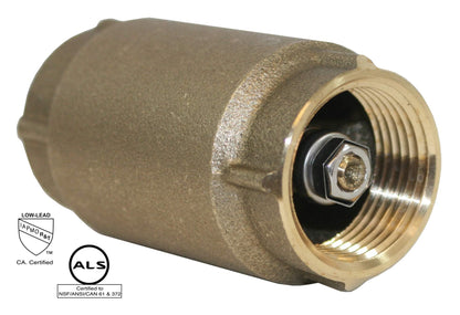 Merrill MFG CVNL100 1" No-Lead Brass Check Valve 700 Series, 1"
