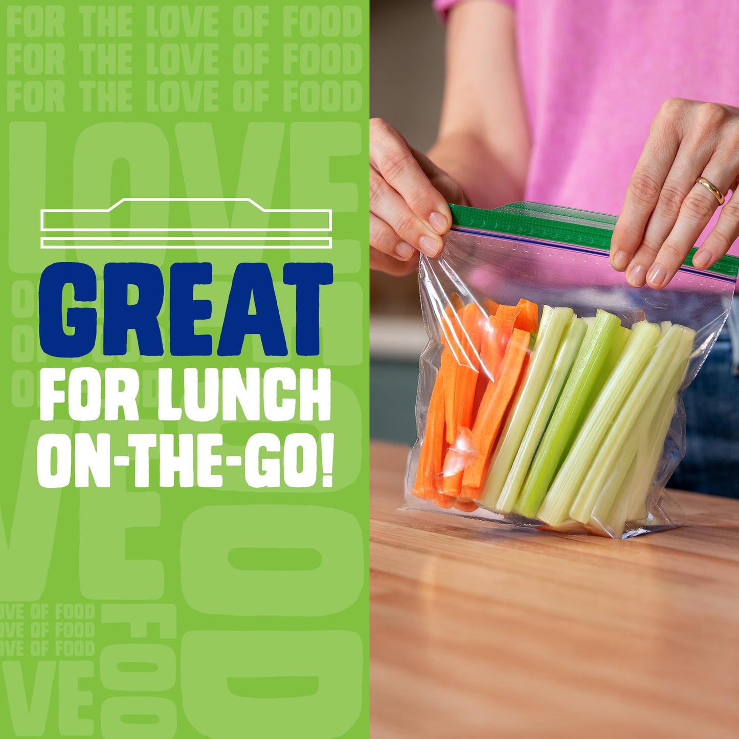 Ziploc 175 Count Sandwich and Snack Bags with EasyGuide Texture, Plastic Storage Bags with Grip 'n Seal Technology