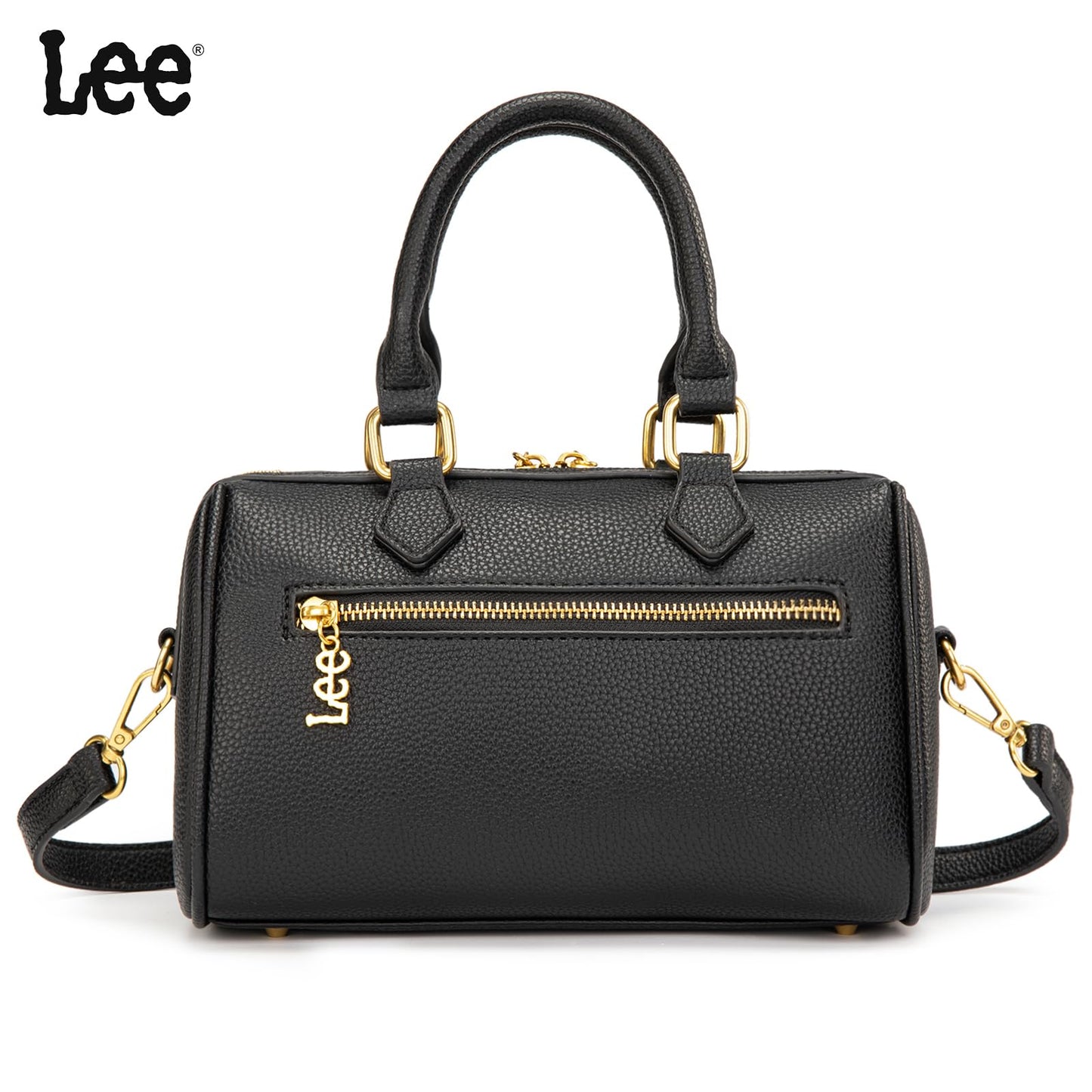 Lee Satchel Purses for Women, Small Top Handle Handbag, Convertible Crossbody Satchel with Detachable Shoulder Strap for Casual Use, LEE70-001BK