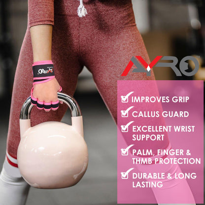 AYRO Workout Gloves for Men & Women – Gym Gloves for Men, Weight Lifting Gloves, with Wrist Support, Breathable Palm Padding, Non-Slip Grip – Ideal for Gym, Fitness, Cross Training, Cycling Gloves