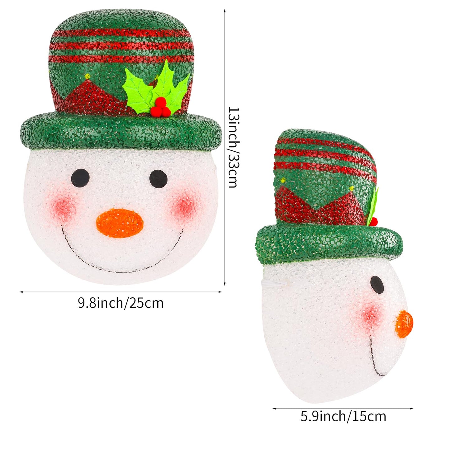 Hxezoc 2 Pack Christmas Snowman Porch Light Covers Good Light Transmission Lamp Covers for Christmas Front Yard, Garages, Garden, Porch Lamp Decoration