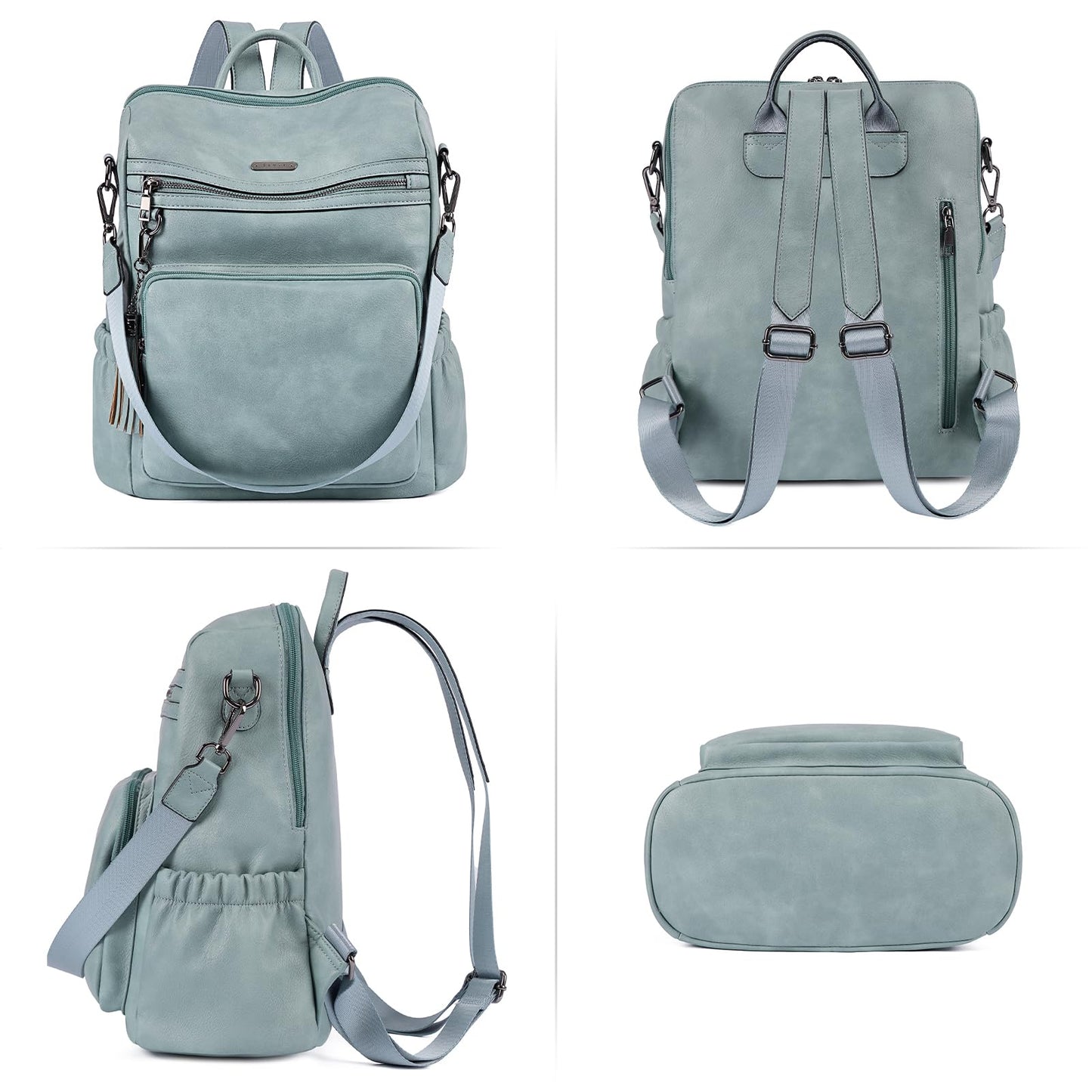 CLUCI Backpack Purse for Women Travel Leather Large Women Backpack Fashion Designer Lady Shoulder Bags with Tassel