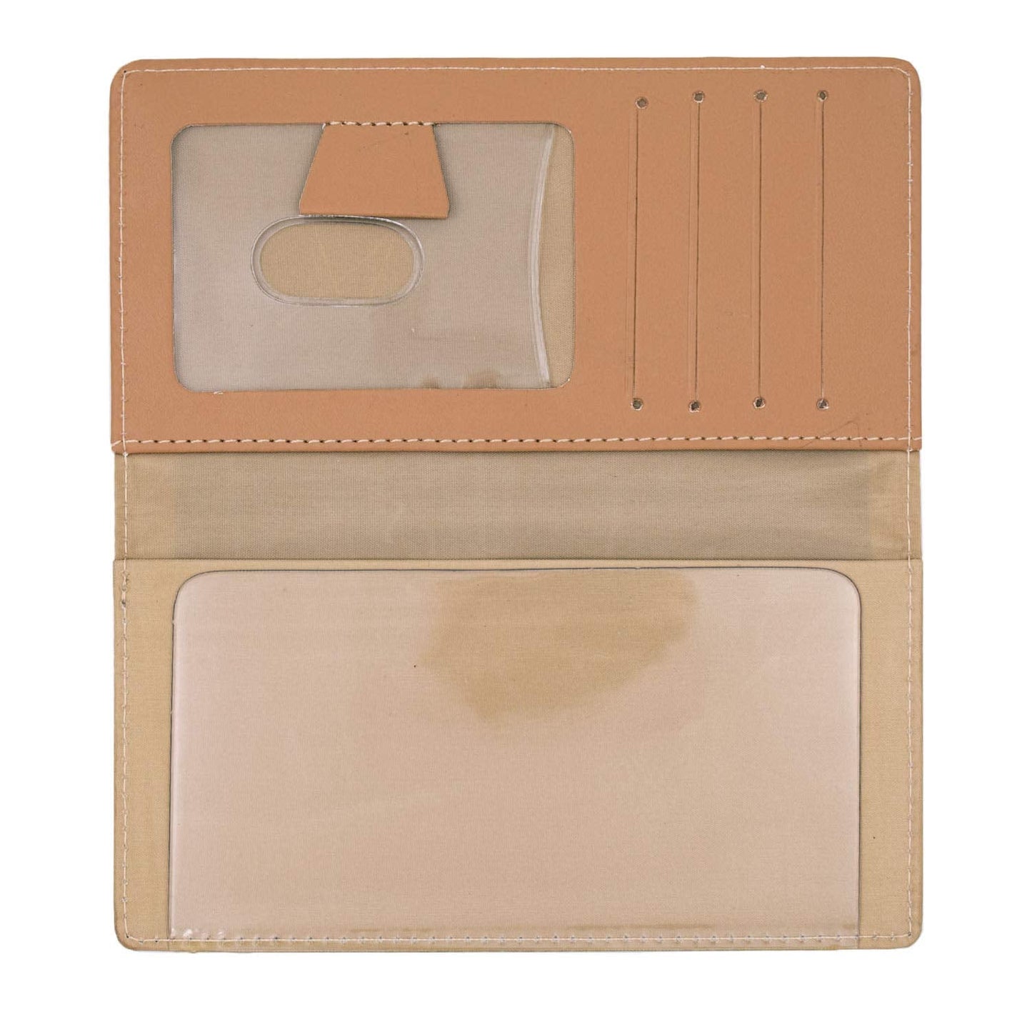 CAROUSELCHECKS Beachfront Views Personal Leather Checkbook Cover for Top Tear Personal Checks
