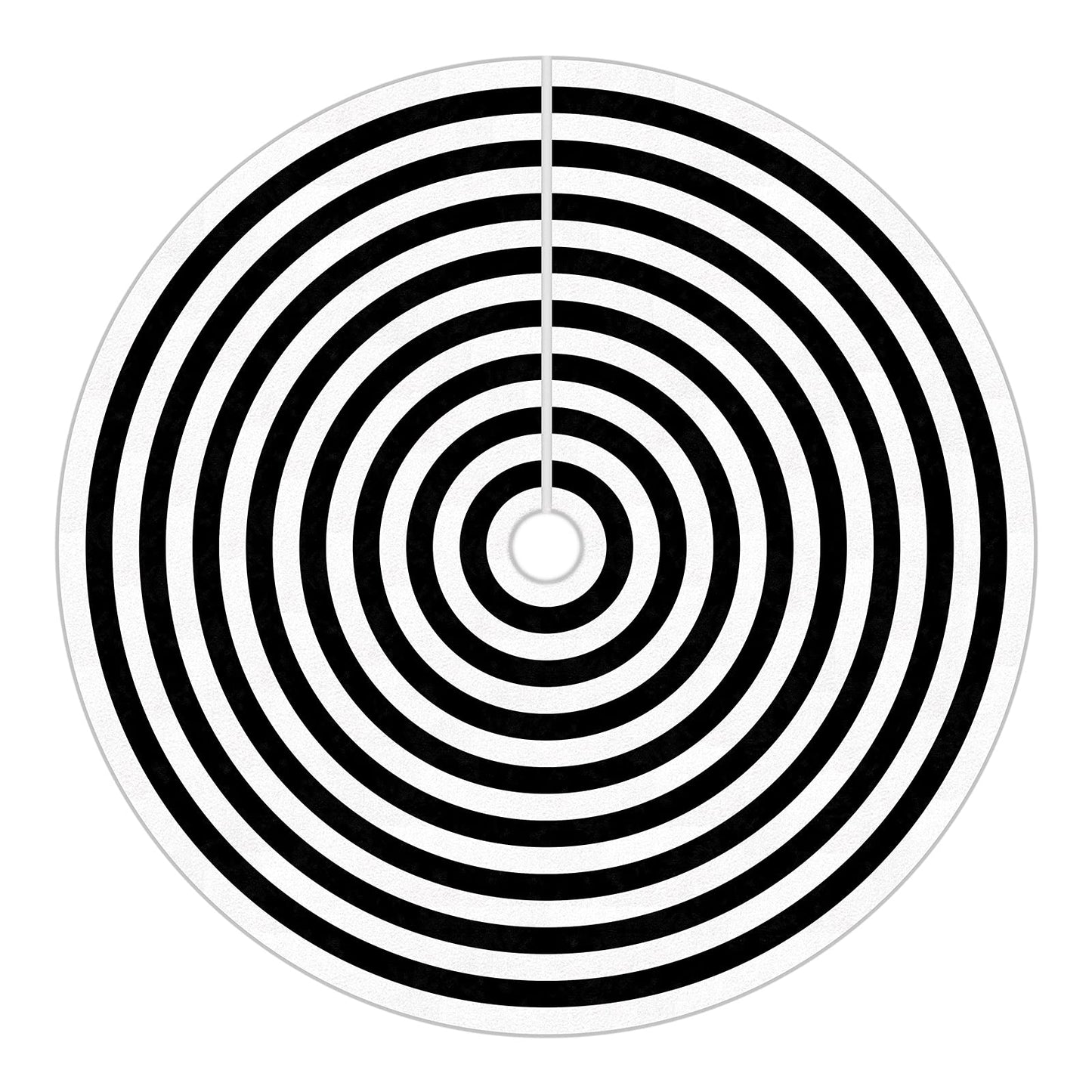 yuboo Black and White Christmas Tree Skirt 48 Inches, Annual Ring Spiral Tree Skirt for Halloween Decorations Ornaments Christmas Tree Decor