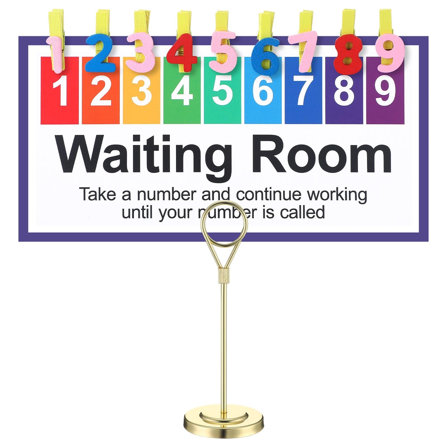 ForraFun New Version 3 Pcs Classroom Management Waiting Room Clip Colorful Chart Teacher's Helper Waiting Room Frosted PVC Poster with Wooden Number Clips, Table Holder for Classroom Supplies(Classic)