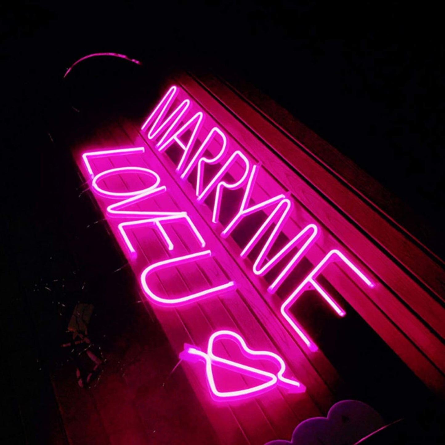 ENUOLI Pink Neon Letter Sign - Battery/USB Powered LED Alphabet Neon Art Lights for Wedding, Birthday, Christmas & Home Bar Decoration