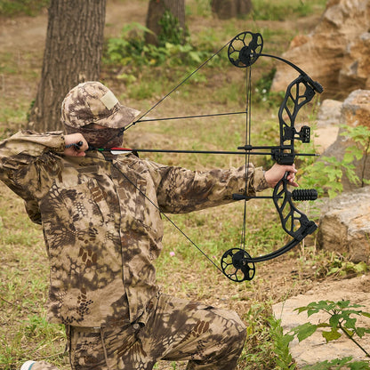 TOPARCHERY Compound Bow for Hunting Adults Archery Set - Aluminum Alloy Bow Handle, IBO Arrow Speed 320fps, Pull Distance: 19-30", 0.5 Adjustable