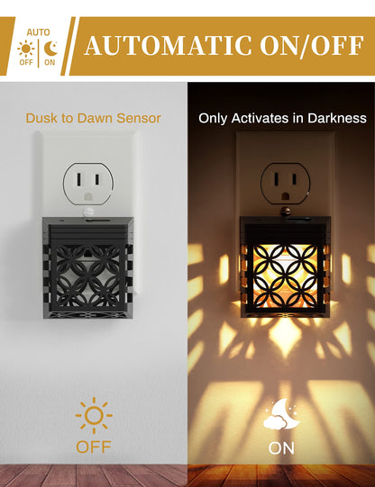 Night Light, Nights Lights Plug Into Wall [2 Pack], Plug in Night-Light, Nightlight, Dusk to Dawn Sensor, Adjustable Brightness Nightlights for Bathroom, Hallway, Stairway, Soft White