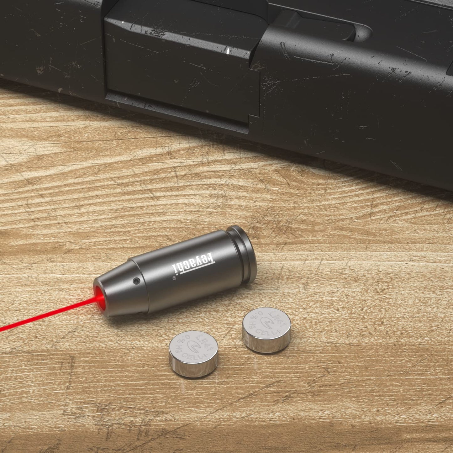 Feyachi Bore Sight 9mm Red Laser Zeroing Boresighter with 3 Sets of Batteries(Grey)